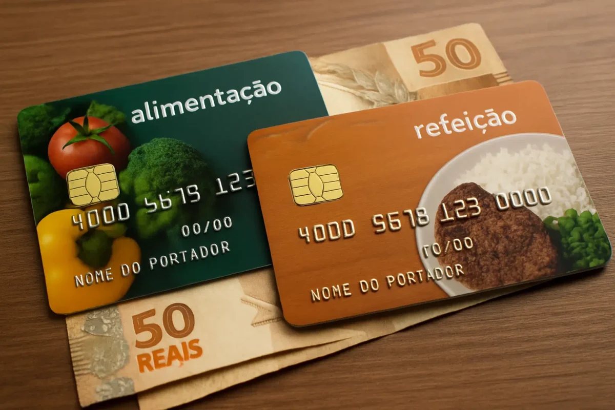 Vales alimentação e refeição com mudanças: veja as novas regras que começaram a valer 6 Cartões de alimentação e refeição sobre notas de cinquenta reais