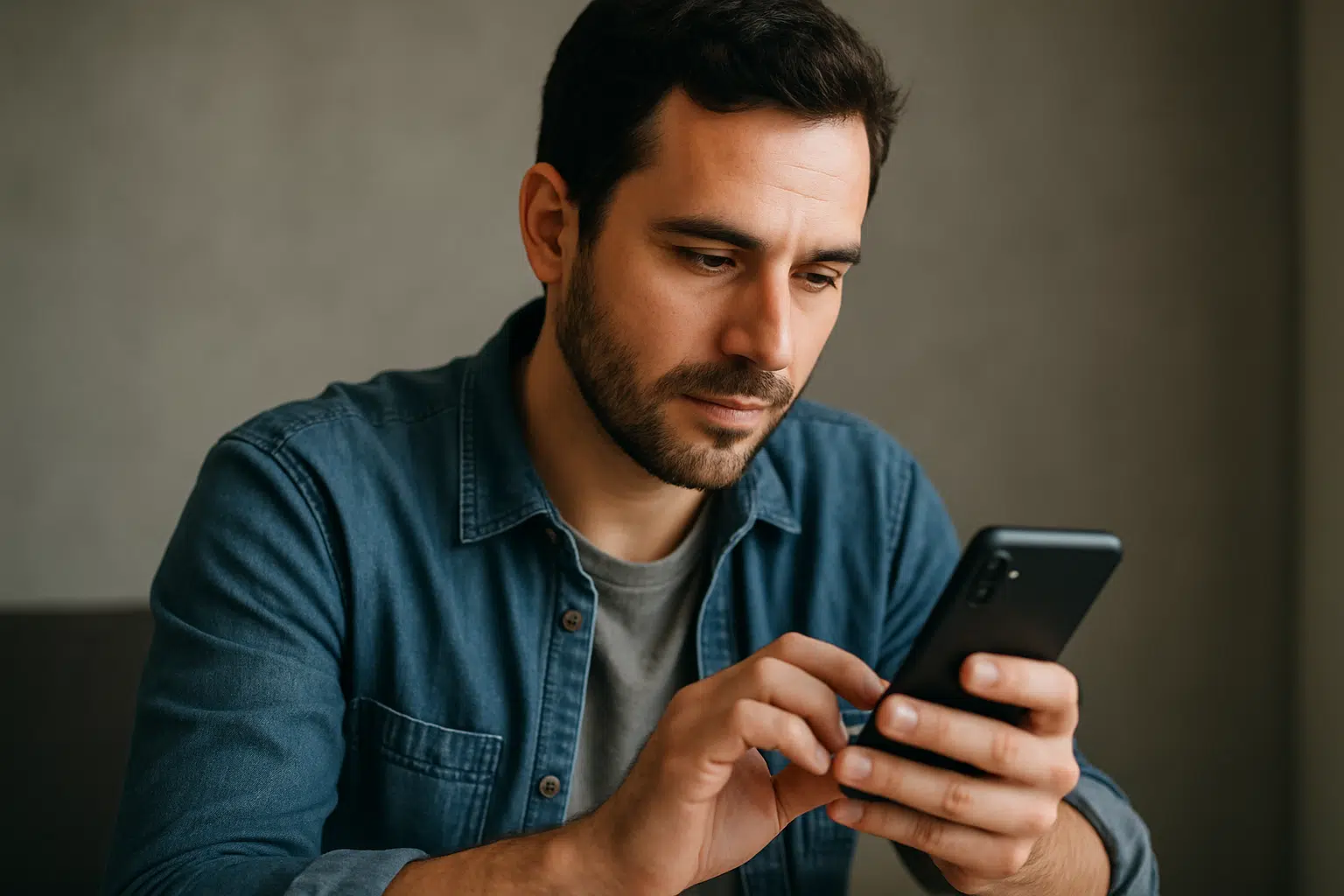 Você tem conta no Agibank? Mais de 5 mil chaves Pix tiveram dados vazados 6 Homem olhando para celular com expressão séria enquanto utiliza aplicativo