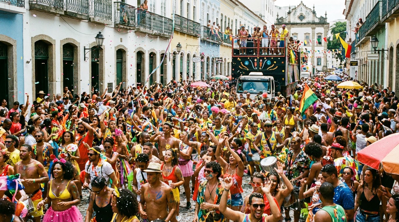 Novo caso de Mpox no Brasil acende alerta; saiba os riscos pós-Carnaval 6 Foliões fantasiados dançam e cantam em bloco de Carnaval com trio elétrico no Pelourinho