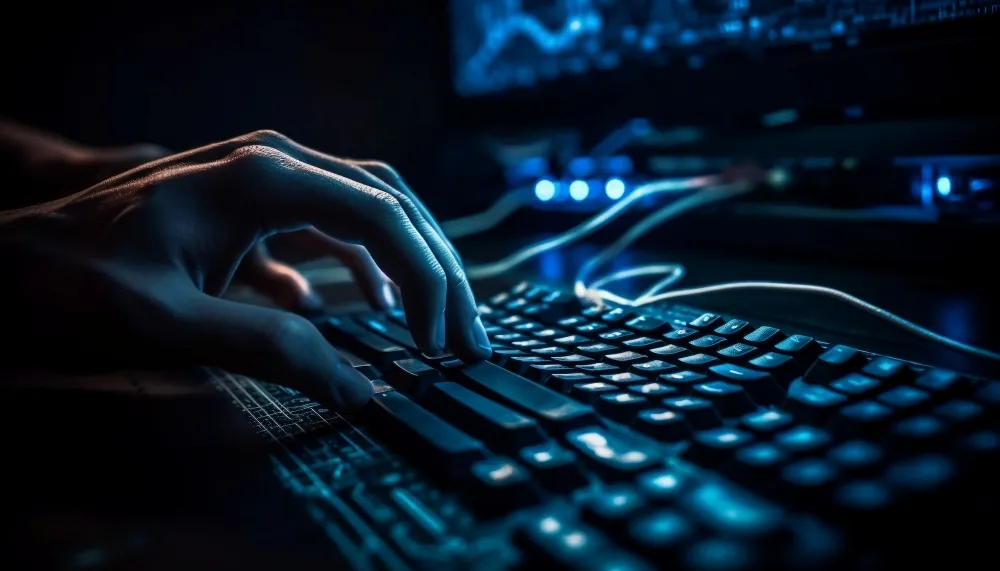 Hackers do Bem lança 25 mil vagas para curso gratuito de cibersegurança; corra para se inscrever 6 Mão digitando em teclado, representando o aprendizado no curso Hackers do Bem