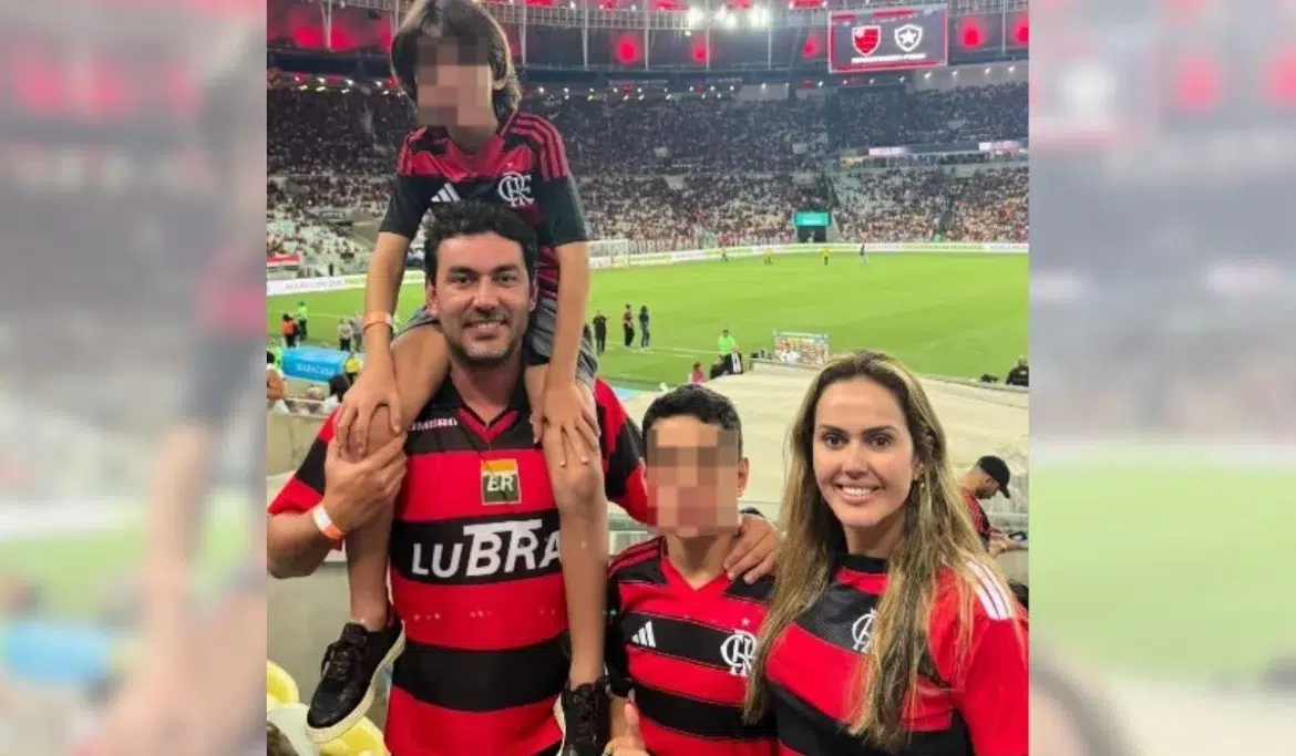 Imagem de família registrada em evento esportivo, relacionada ao caso que gerou comoção em Goiás.