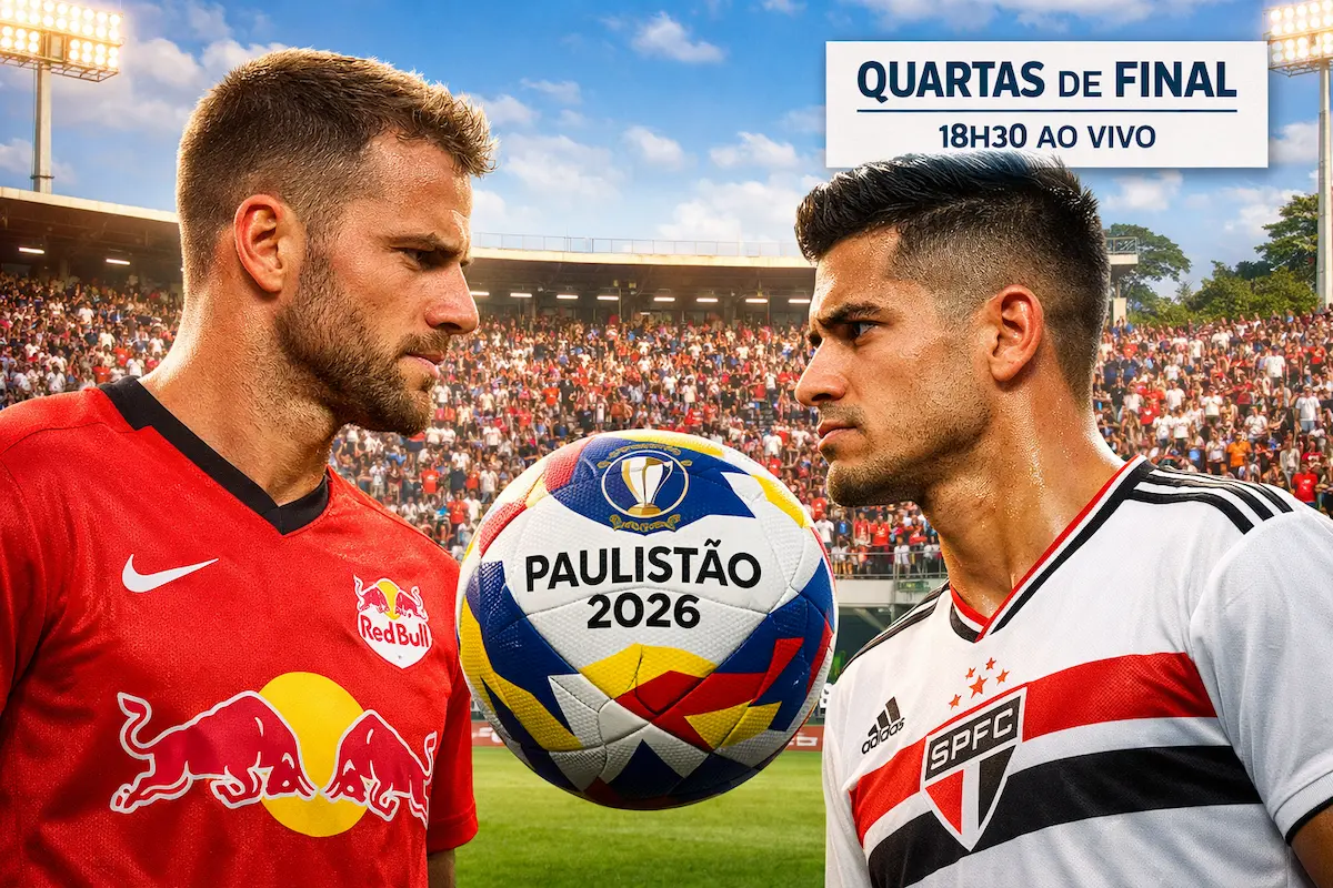 Coutinho livre no mercado, amistoso da Seleção confirmado e decisão para o São Paulo hoje. 7 Atletas de São Paulo e Bragantino se encaram ao lado da bola do Paulistão 2026 em estádio cheio.