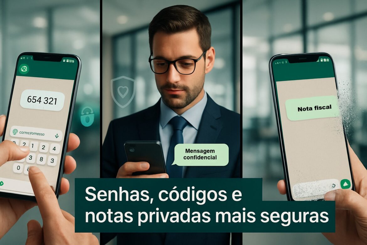 Homem usando smartphone com aplicativos de mensagens seguras
