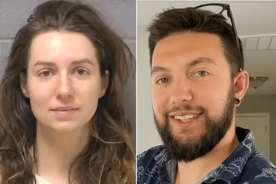 Jenna Strouble, mulher de 30 anos com cabelos castanhos ondulados, ao lado de Jacob Lambert, 32 anos, vítima de assassinato em Chicago